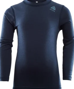Aclima Kids LightWool Crew Neck Shirt Navy Blazer