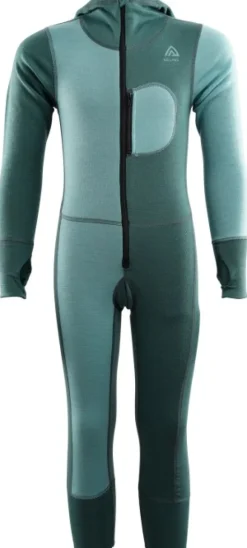 Aclima Kids WarmWool lasten merinohaalari, sinivihreä