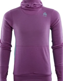 Aclima Kids WarmWool lasten merinohuppari, Sunset Purple/Reef Waters