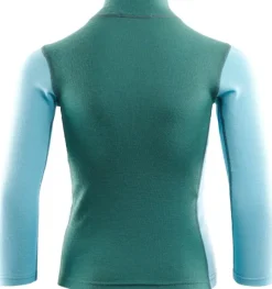 Aclima Kids WarmWool Mock Neck lasten merinopaita North Atlantic / Reef Waters