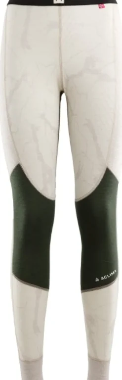 Aclima Lars Monsen Longs naisten kerrastohousut, vaaleabeige/tummanvihreä