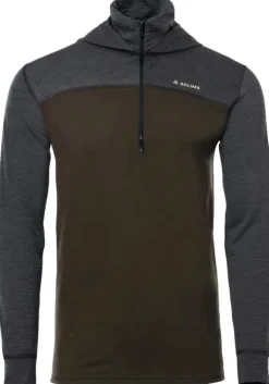 Aclima LightWool 180 Hoodie merinohuppari, maastonvihreä/tummanharmaa