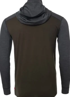 Aclima LightWool 180 Hoodie merinohuppari, maastonvihreä/tummanharmaa