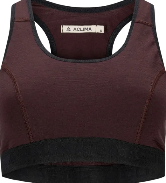 Aclima LightWool 180 Sports Top naisten urheiluliivit, viininpunainen