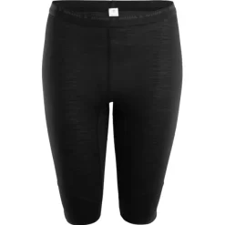 Aclima LightWool Long -naisten merinovillashortsit (Jet Black)