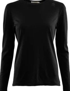 Aclima LightWool naisten pitkähihainen aluspaita, musta