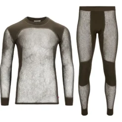 Aclima verkkokerrasto WoolNet Crewneck + Longs Tarmac miesten