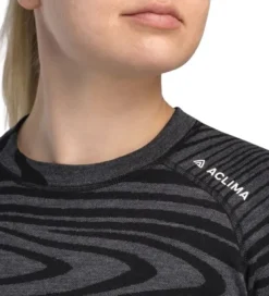 Aclima WarmWool Crewneck naisten kerrastopaita, Black Motion