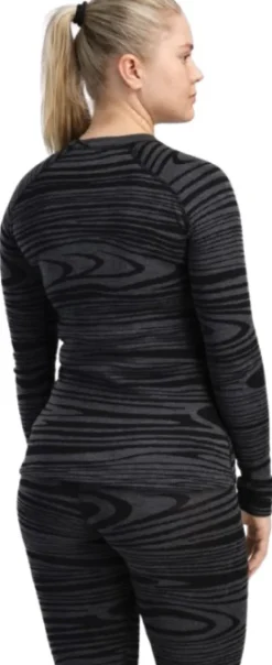 Aclima WarmWool Crewneck naisten kerrastopaita, Black Motion