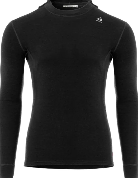 Aclima WarmWool Hoodsweater V2 merinohuppari, Jet Black