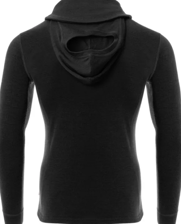 Aclima WarmWool Hoodsweater V2 merinohuppari, Jet Black