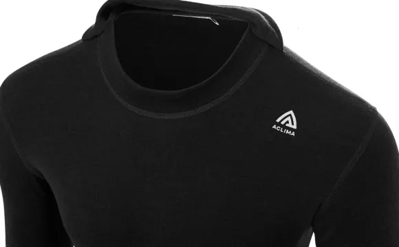 Aclima WarmWool Hoodsweater V2 merinohuppari, Jet Black