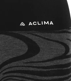 Aclima WarmWool Longs High Waist naisten kerrastohousut, Black Motion