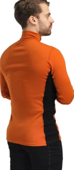 Aclima WarmWool Mockneck kerrastopaita, Gold Flame/Jet Black