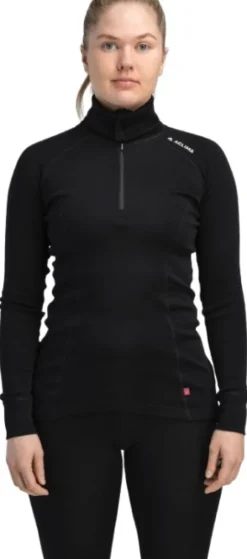 Aclima WarmWool Polo naisten kerrastopaita, Jet Black