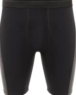 Aclima WarmWool Shorts Long WindWool V2 puolipitkät kerrastohousut, Jet Black/Marengo