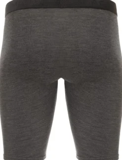 Aclima WarmWool Shorts Long WindWool V2 puolipitkät kerrastohousut, Jet Black/Marengo