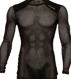 Aclima WoolNet Light Crewneck verkkoaluspaita, musta