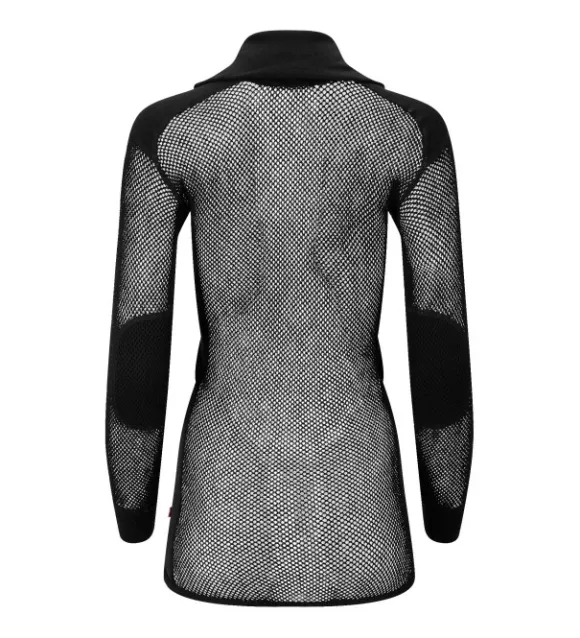 Aclima WoolNet Polo Shirt with Zip Woman Jet Black