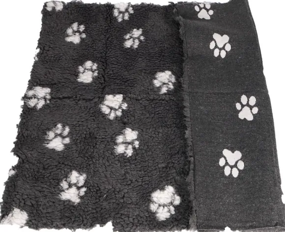 Active Canis Vetbed 100x150 cm Large Grey with Paws