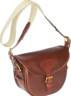 Alan Paine Leather Cartridge Bag patruunalaukku, Brown