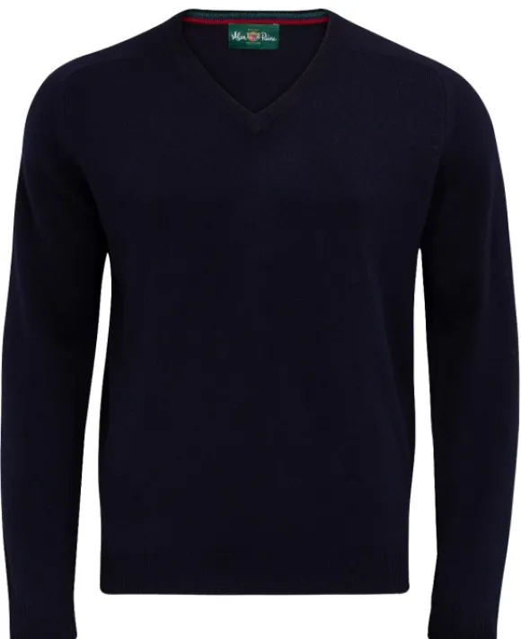 Alan Paine Streetly V-Neck Pullover villapaita, Navy
