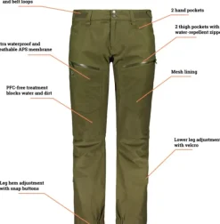 Alaska Apex Pro -miesten metsästyshousut, Hunter Green