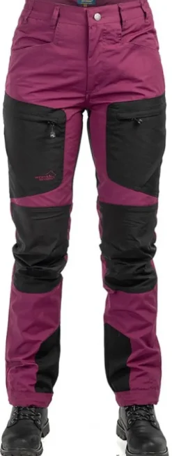 Arrak Active Stretch -ulkoiluhousut naisille, violetti/musta