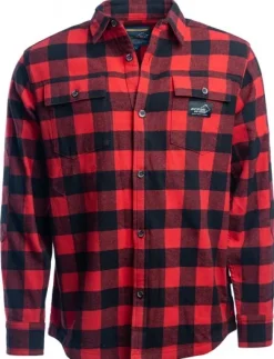 Arrak Flannel Shirt Red/Black -flanellipaita, punamusta