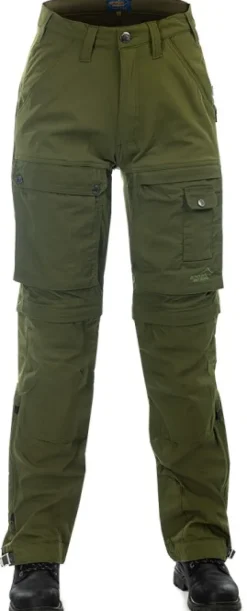 Arrak Flexible Zip Off Pant naisten katkolahjehousut, vihreä