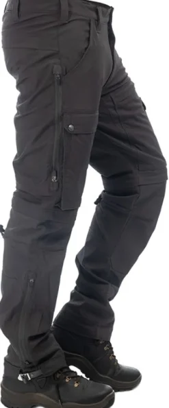 Arrak Flexible Zip Off Pant katkolahjehousut, mustaharmaa