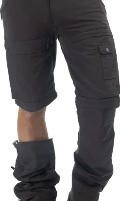 Arrak Flexible Zip Off Pant katkolahjehousut, mustaharmaa