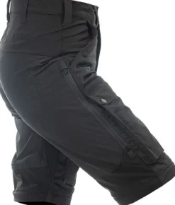 Arrak Flexible Zip Off Pant naisten katkolahjehousut, mustaharmaa