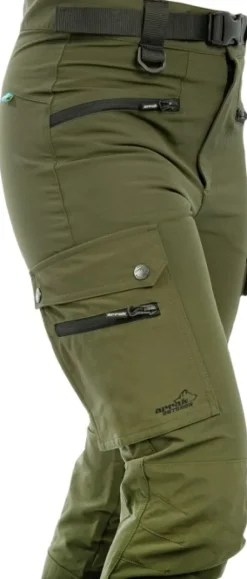 Arrak Motion Flex Pant naisten ulkoiluhousut, oliivinvihreä