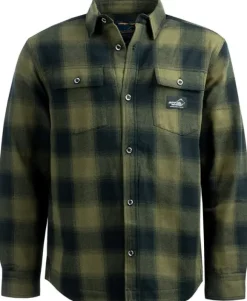 Arrak M's Flannel Shirt Olive/Black