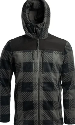 Arrak Unisex Canada Fleece fleece-takki, harmaa/musta