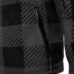 Arrak Unisex Canada Fleece fleece-takki, harmaa/musta