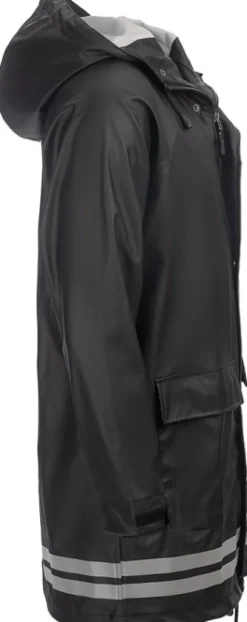 Arrak Unisex Raincoat pitkä sadetakki, musta