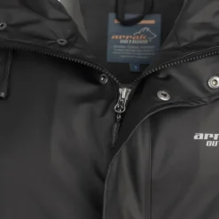 Arrak Unisex Raincoat pitkä sadetakki, musta