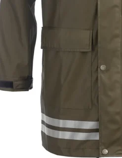 Arrak Unisex Raincoat pitkä sadetakki, oliivi
