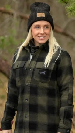 Arrak W's Flannel Shirt Olive/Black
