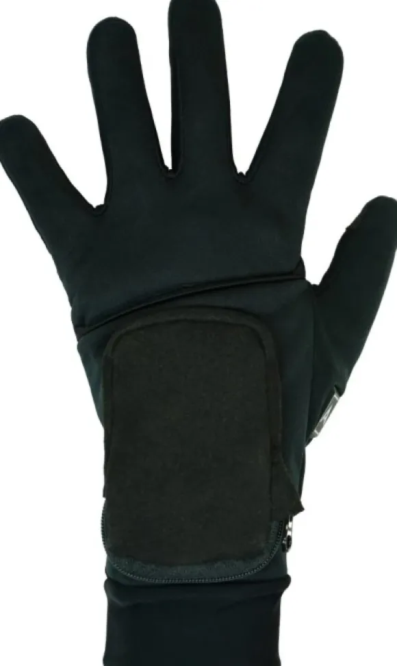 Avignon Heat Flexduo | Tunn Värmehandske Utfällbar Luva Basic lämpöhanskat, Black