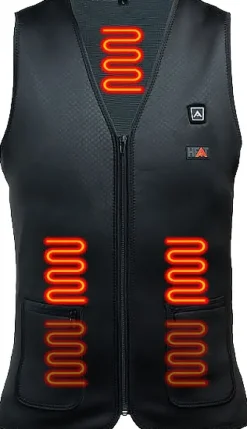 Avignon Heat Vest Thin V-Neck Powerbank Black