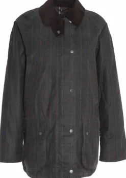 Barbour Ashby Tartan Wax Jacket naisten takki, Olive