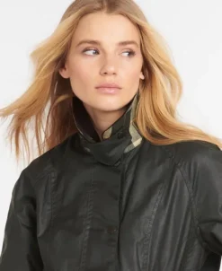 Barbour Beadnell Wax -naisten takki, Sage