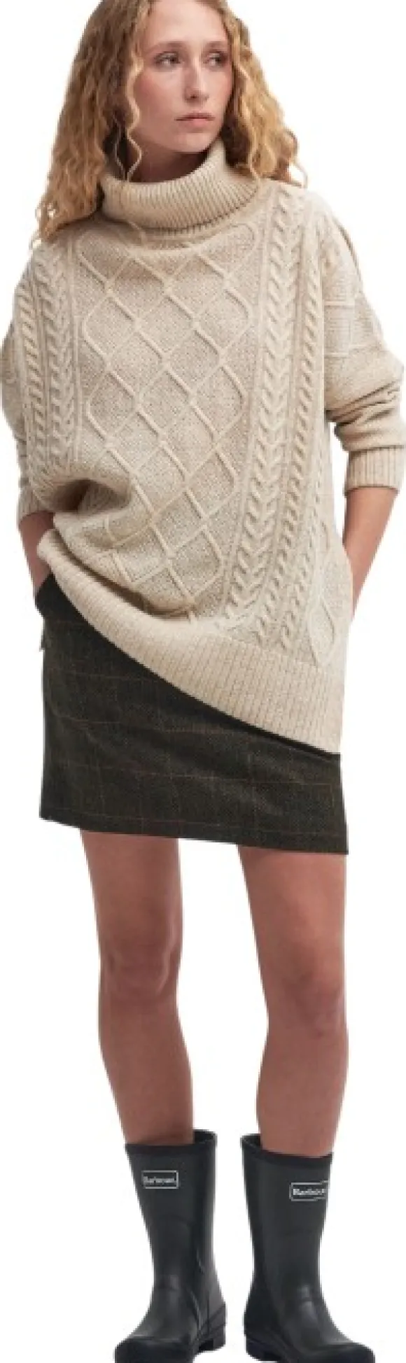 Barbour Burne Cape neulepaita, Oatmeal/Hessian Tart