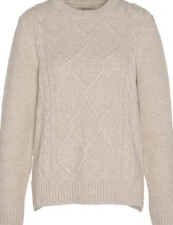 Barbour Burne Crew naisten paita, Oatmeal/Hessian Tart