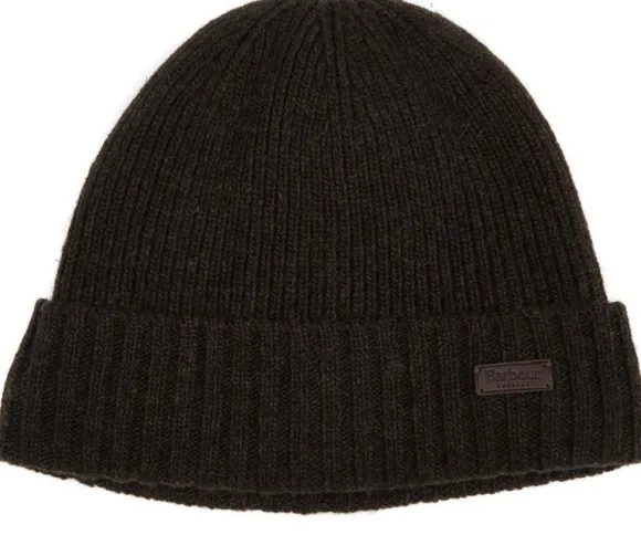 Barbour Carlton Beanie pipo, tummanvihreä