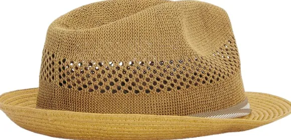 Barbour Craster Trilby Summer Hat hattu, Dark Tan