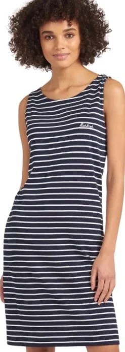Barbour Dalmore Stripe Dress mekko, tummansininen/valkoinen
